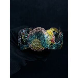 Vintage Multicolor Steel Wire Mesh Bracelet 9"